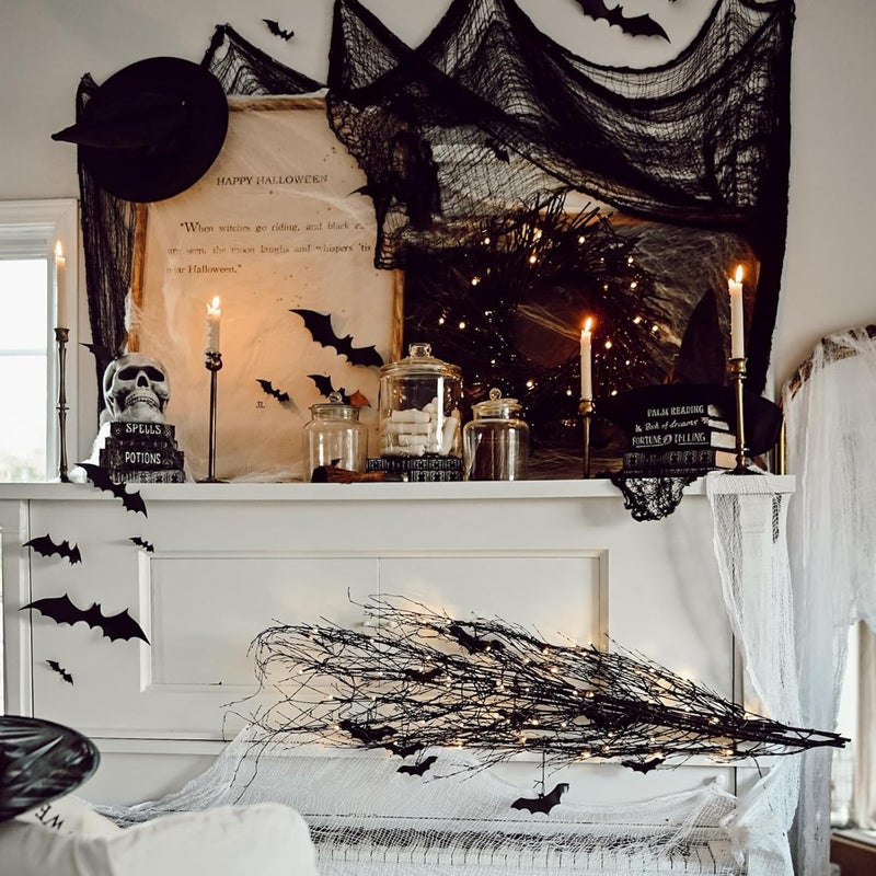 RED-SHYN 4 Pcs Halloween Creepy Gauze Cloth Decorations for Indoor, Home Wall Yard, Haunted House Party Halloween Decoration Supplies - Image 3